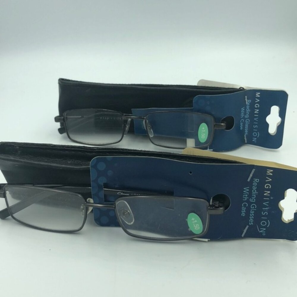 Magnivision Readers with Leather Cases Size +1.50